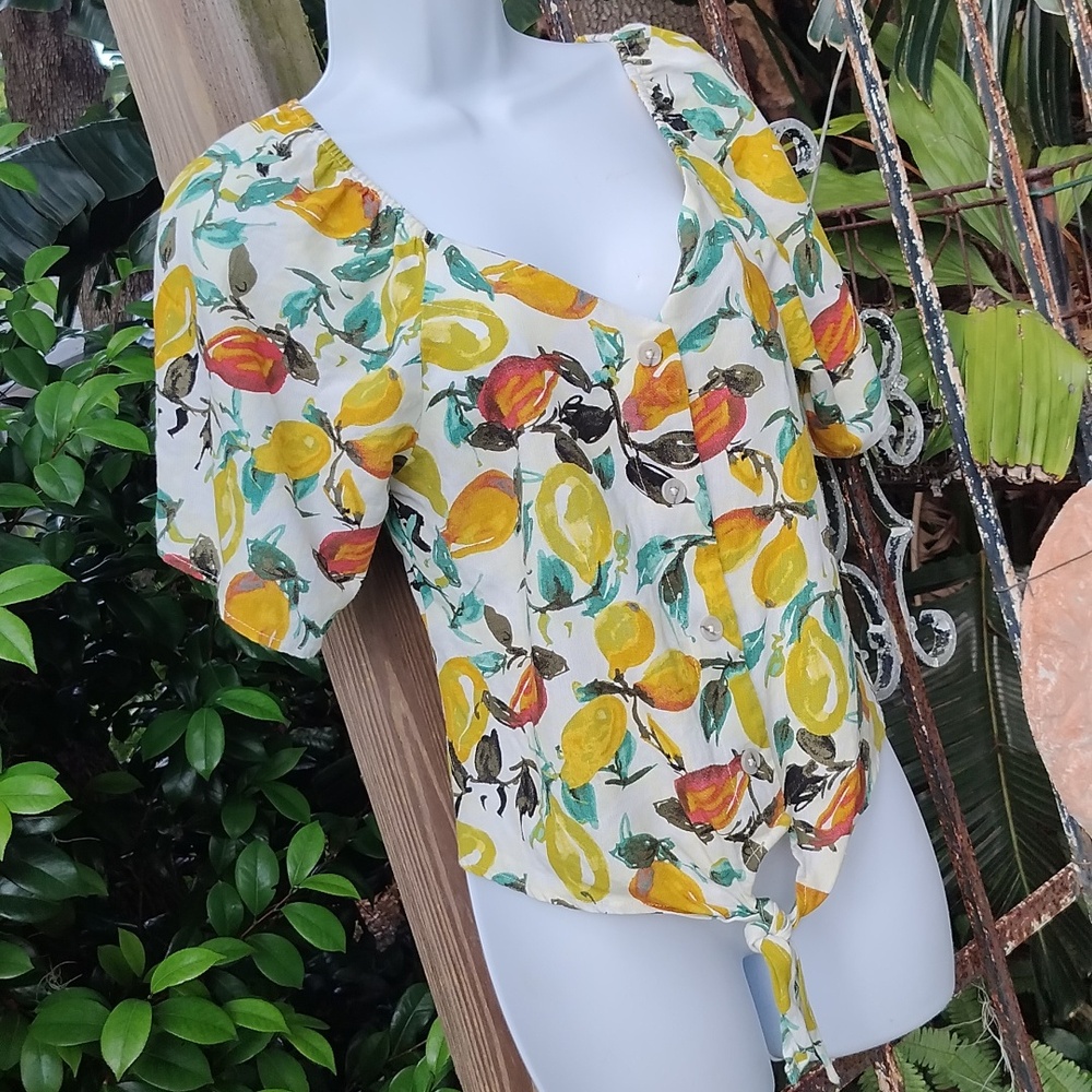 Ava James adorable pair print top small